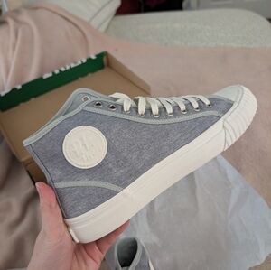 NWT PF Flyers Center Hi Canvas Sneakers In Ultimate Gray Mens 7.5 / Women's 9
